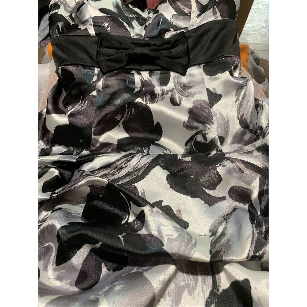Ruby Rox Black Grey Strapless HOMECOMING Prom Party Pickup Skirt Dress Jrs 13